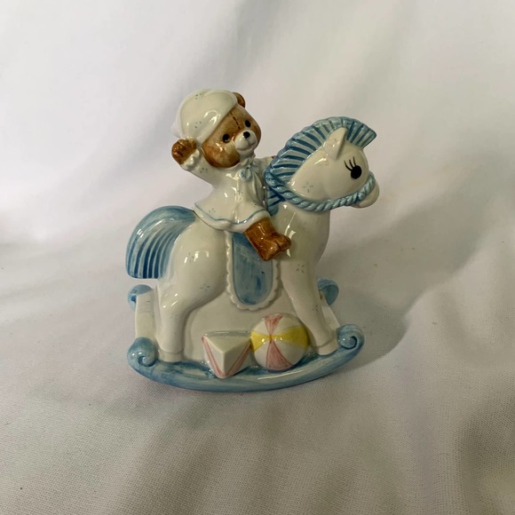 Enesco Accents Vintage Enesco Music Box Rocking Horse He Rocks